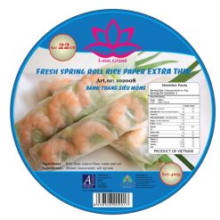 LOTUS GRAND FRESH SPRING RICE PAPER EXTRA THIN 22CM 400GR